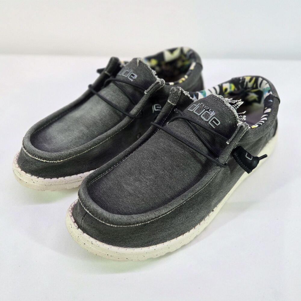 Hey Dude Wally Stretch Black Men’s Shoes Size 9 Lightly Used